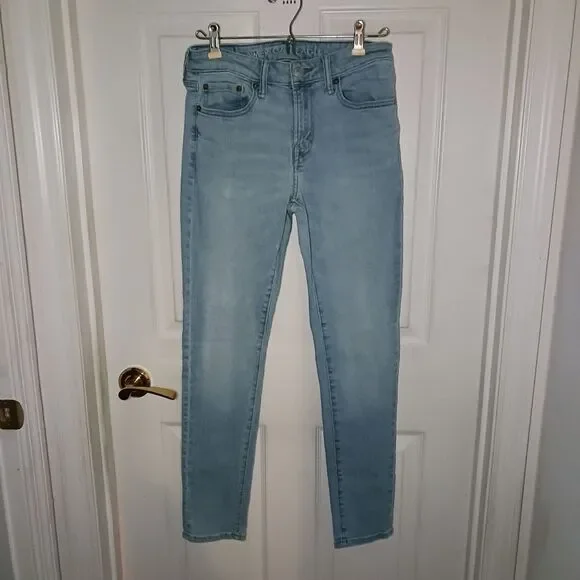 American Eagle Air Flex+ Jeans Boys Youth Unisex Size 29x30 Light Blue W… - Picture 1 of 8